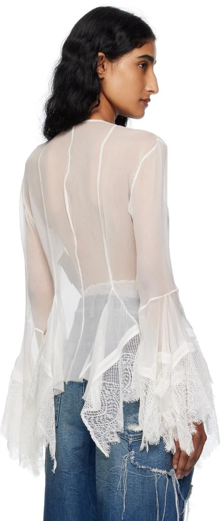 ANN DEMEULEMEESTER White Kristabel Handkerchief Blouse 3