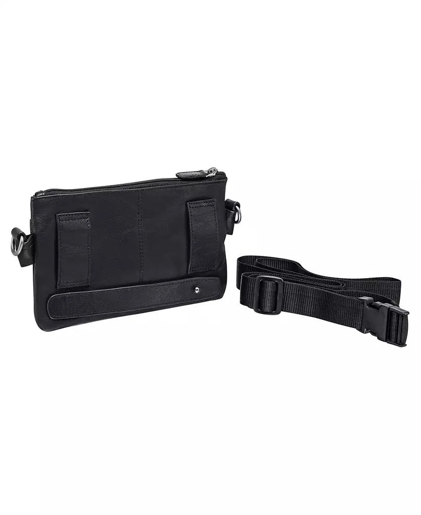 Mancini Leather Goods Men's Multi-Function Waist Bag 3