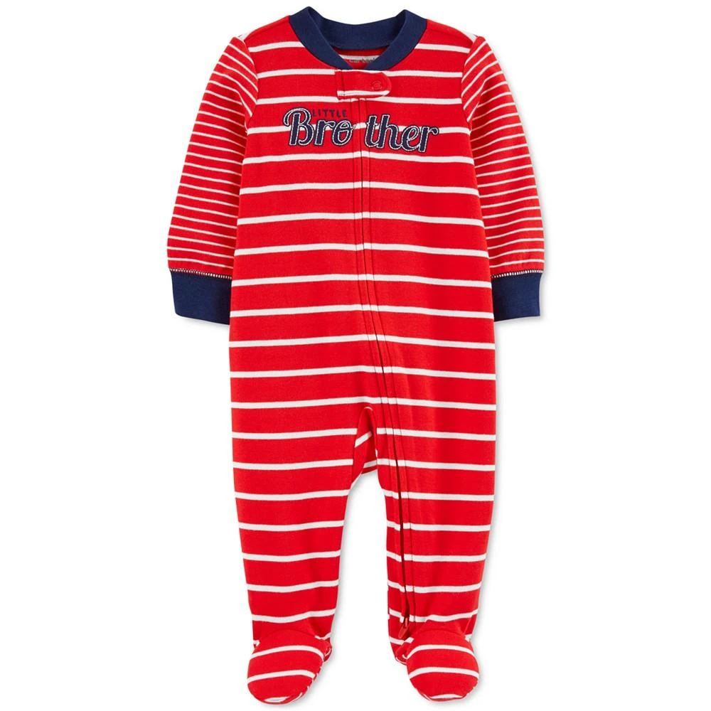 Carter's Baby Boys Little Brother 2 Way Zip Cotton Sleep and Play 1