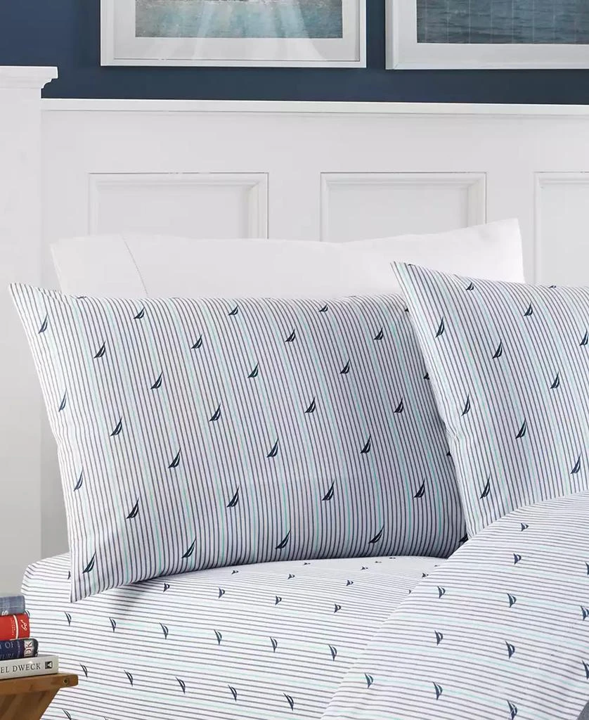 Nautica Audley Cotton Percale 4-Piece Sheet Set, Queen 3