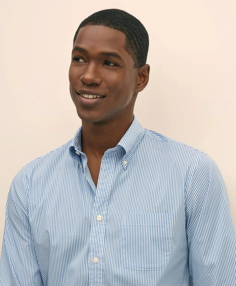 Brooks Brothers Performance Series Stretch Polo Button-Down Collar, Candy Stripe Sport Shirt 3