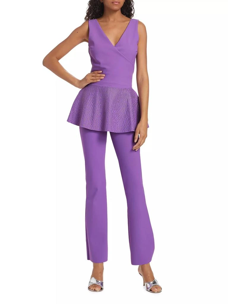 Chiara Boni Poppy V-Neck Peplum Top 2
