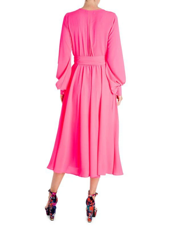 Meghan LA Lilypad Surplice Midi Dress 2