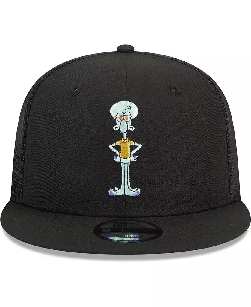 New Era Men's Black SpongeBob SquarePants Squidward Mesh Trucker 9FIFTY Snapback Hat 4