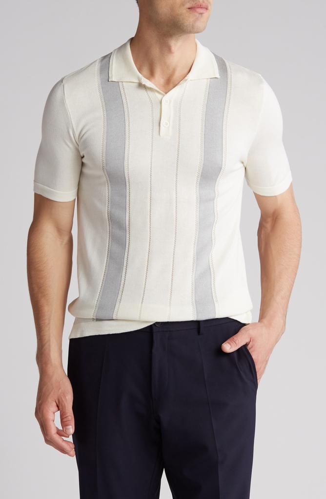 TR Premium Textured Knit Stripe Polo