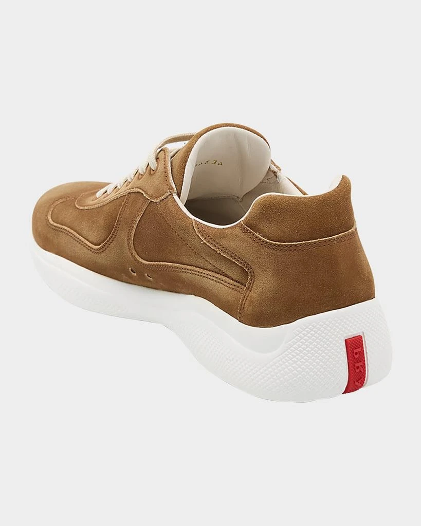 Prada Men's Americas Cup Suede Low-Top Sneakers 2