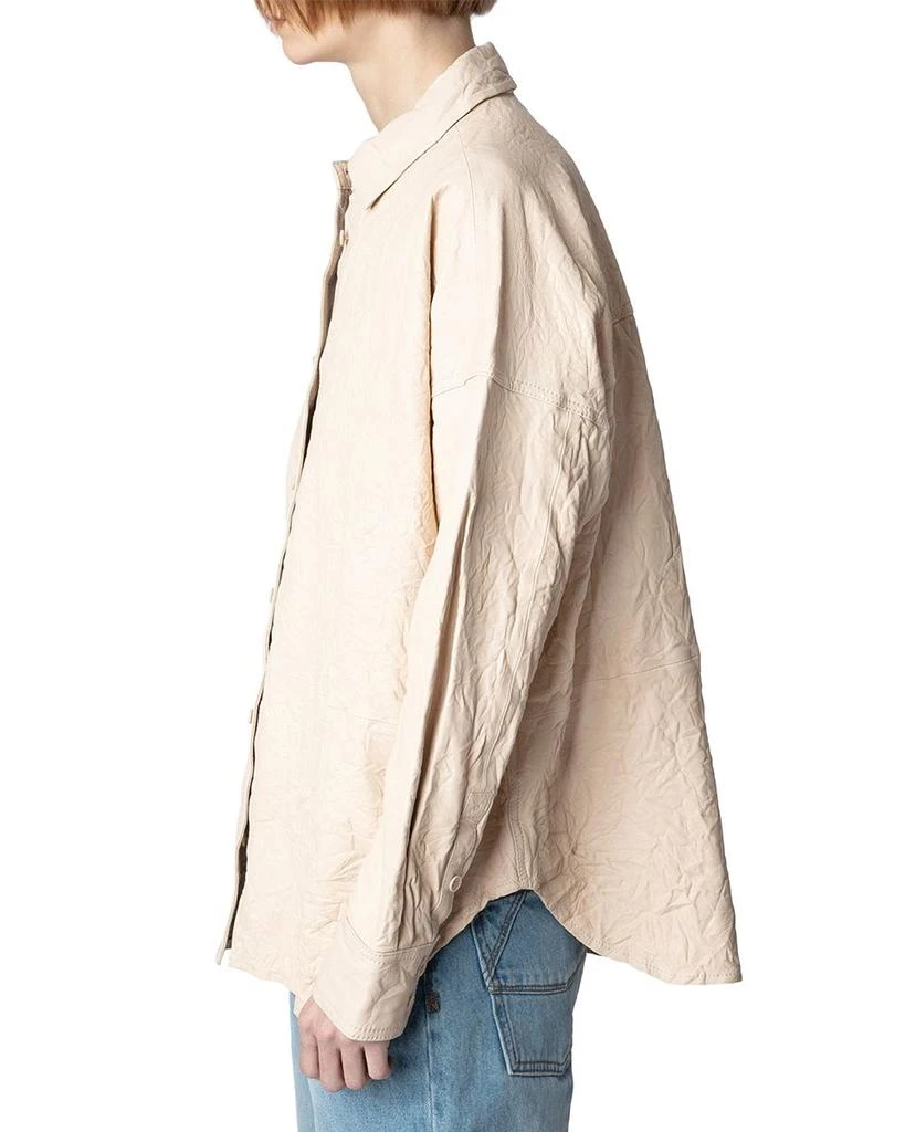 Zadig&Voltaire Tamara Crinkled Leather Shirt 3