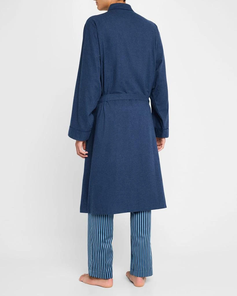 Neiman Marcus Men
s Brushed Flannel Robe 3