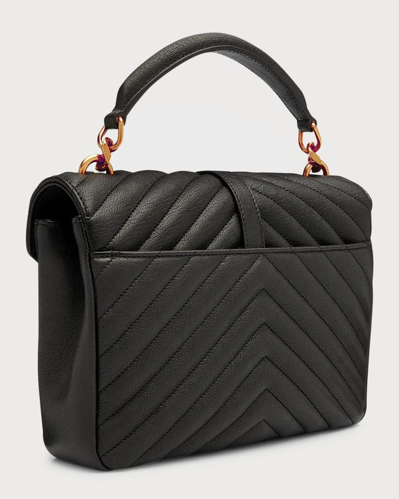 Yves Saint Laurent College Medium Flap YSL Shoulder Bag in Quilted Leather 6