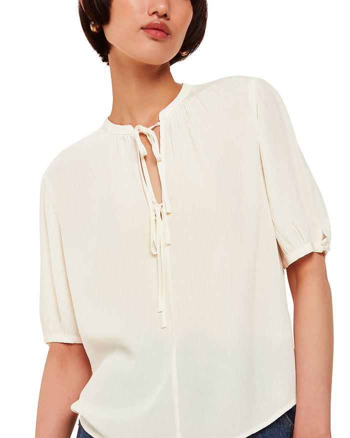 Whistles Jessie Tie Front Blouse