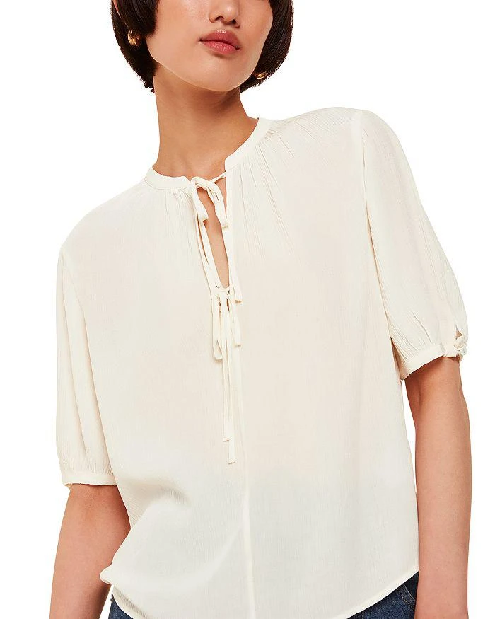 Whistles Jessie Tie Front Blouse 1