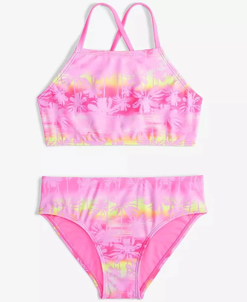 Breaking Waves Big Girls 2-Pc. Miami Dawn Printed Swimsuit 1