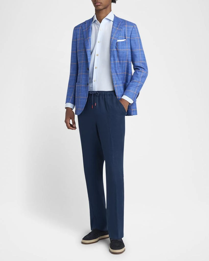 Kiton Men's Plaid With Windowpane Sport Coat 2