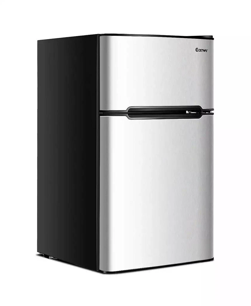 SUGIFT 3.2 cu ft Compact Stainless-Steel Refrigerator