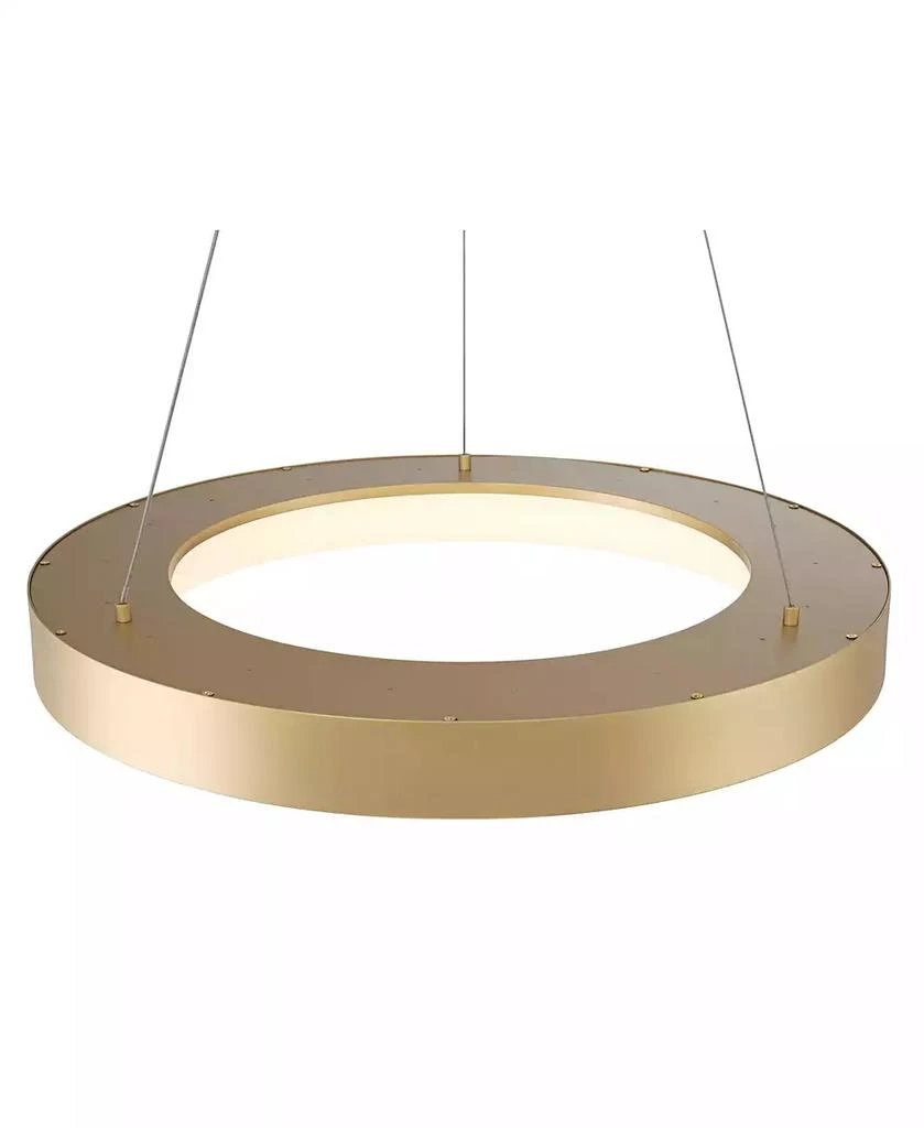 Possini Euro Design Cafferty Sanded Ring Pendant Modern Dimmable LED Fixture for Dining Room Kitchen Island 5