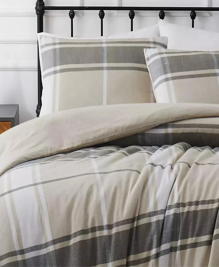 Macy's Preston Plaid 3 Piece Flannel Duvet Cover Set 3