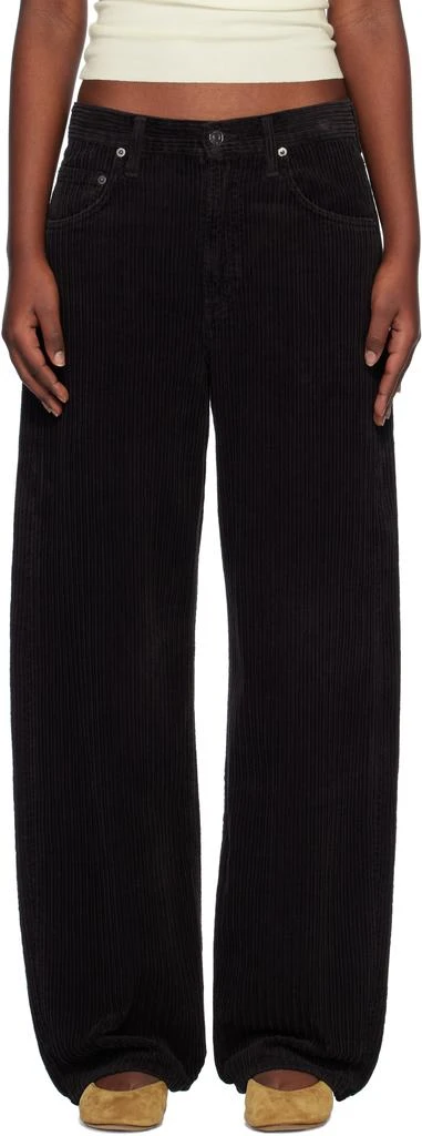 AGOLDE Black Low Curve Trousers 1