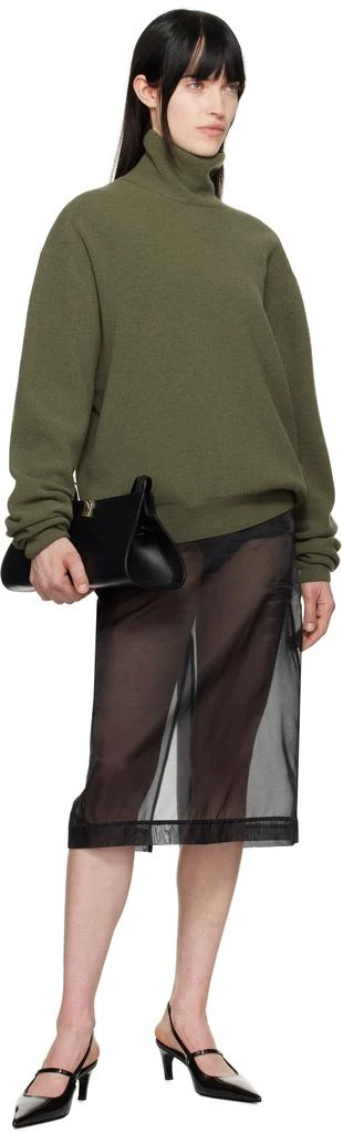 The Frankie Shop Black Peri Sheer Midi Skirt 4