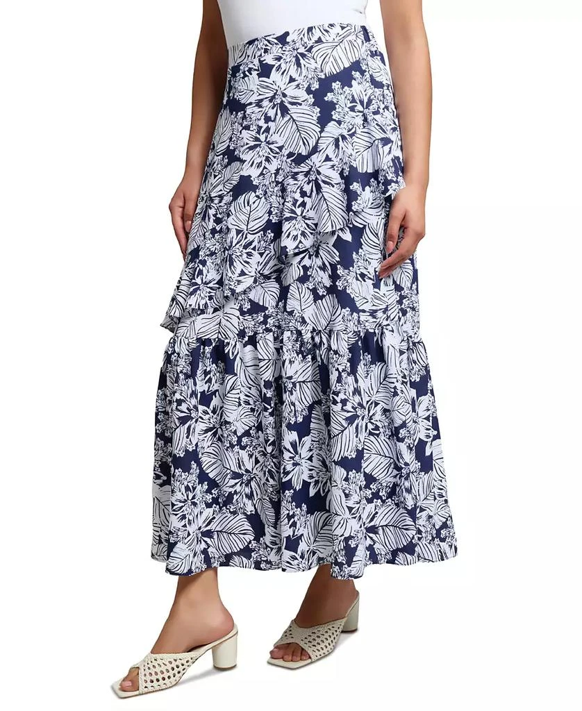 JONES NEW YORK Women's Floral Ruffle-Trim Maxi Skirt 3