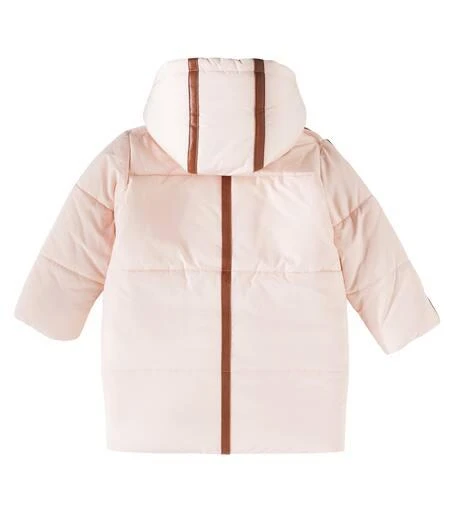 Chloé Kids Faux leather-trimmed puffer coat 4