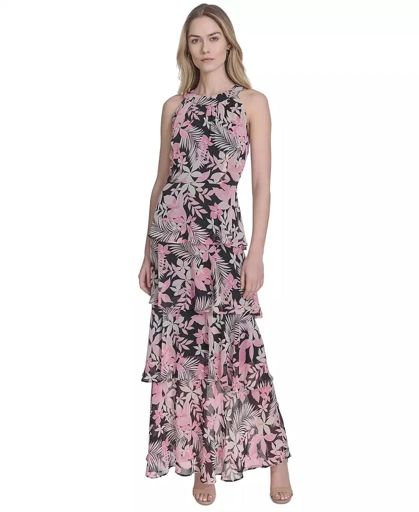 Shop Women's Floral Ruffle-Tiered Halter Maxi Dress on Sale at BeyondStyle   Get 61% Off Women's Floral Ruffle-Tiered Halter Maxi Dress with  Limited-Time Flash Deals, Exclusive Discounts, and Special Offers. Enjoy  Unbeatable
