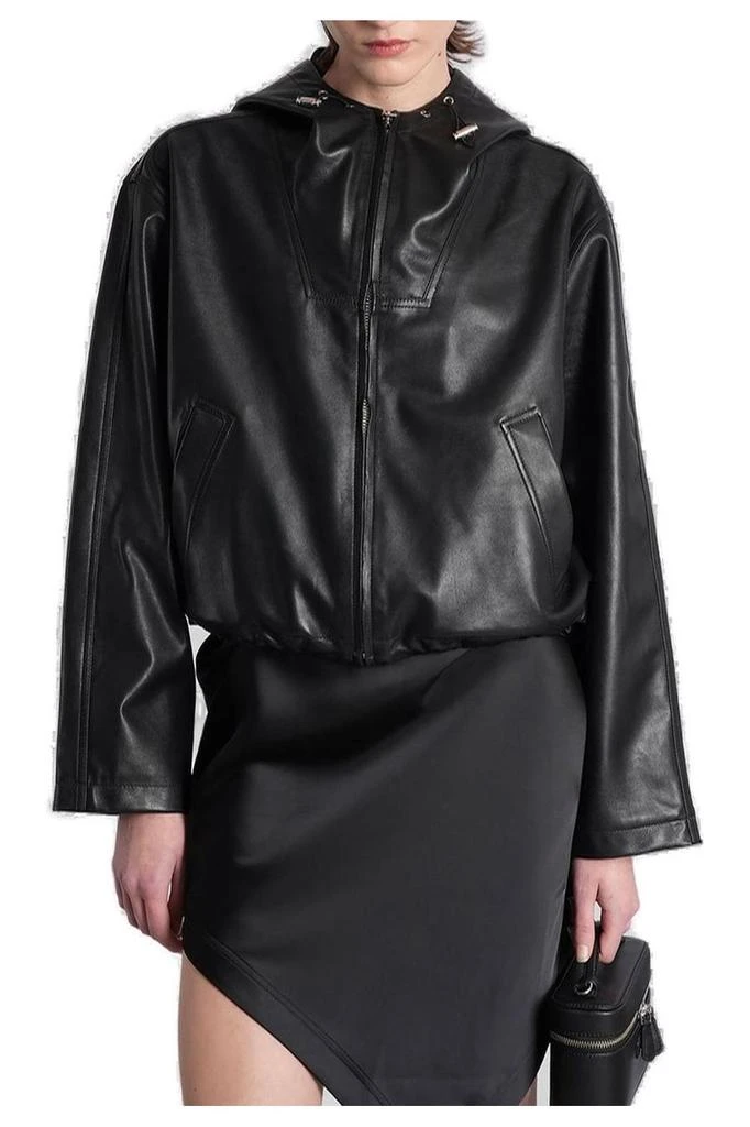 IRO Iro Leather Hooded Jacket