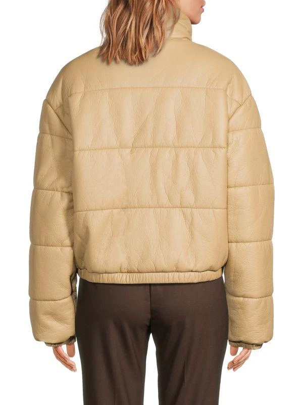 GUESS Faux Leather Puffer Jacket 2