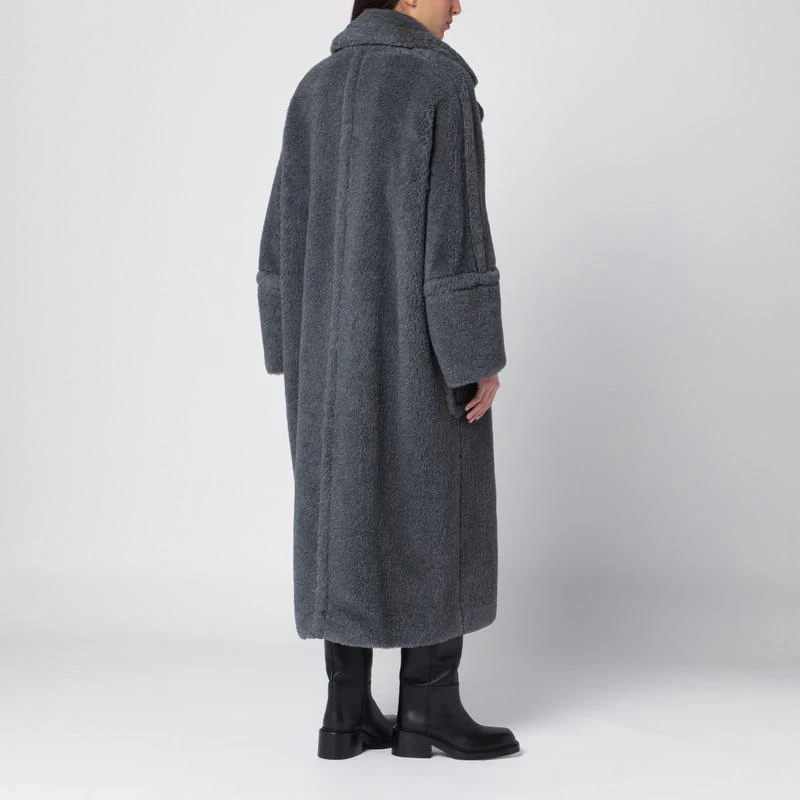 Max Mara Grey Teddy coat in wool and alpaca 4