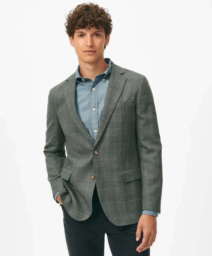 Brooks Brothers Classic Fit Checked Sport Coat in Hopsack Wool 1