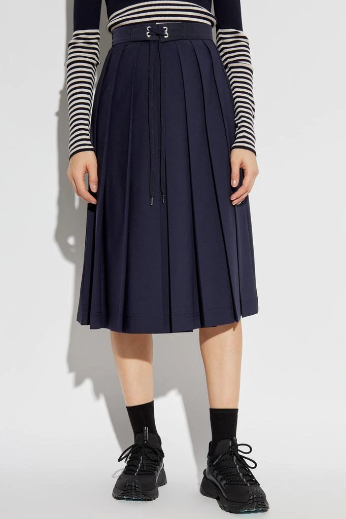 Moncler Moncler Logo Patch Pleated Midi Skirt 2