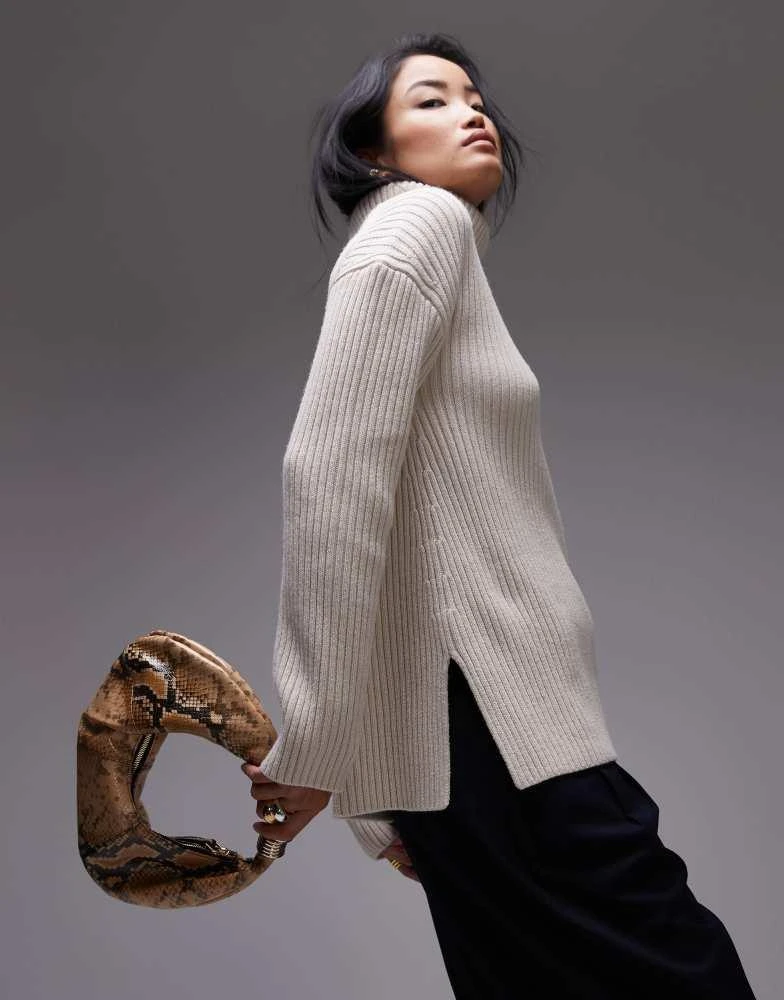 & Other Stories & Other Stories  wool and cotton blend knit oversized sweater in off white 1