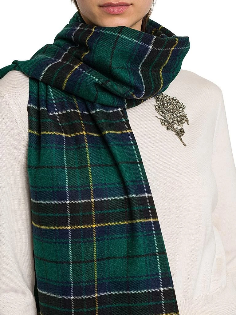 McQueen St Tartan Silk-Wool Scarf 3