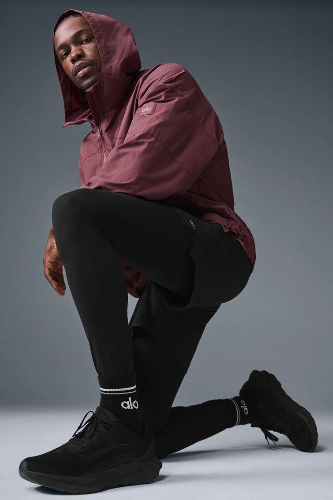 Alo Vantage Nylon Ripstop Track Jacket - Burgundy Truffle 5