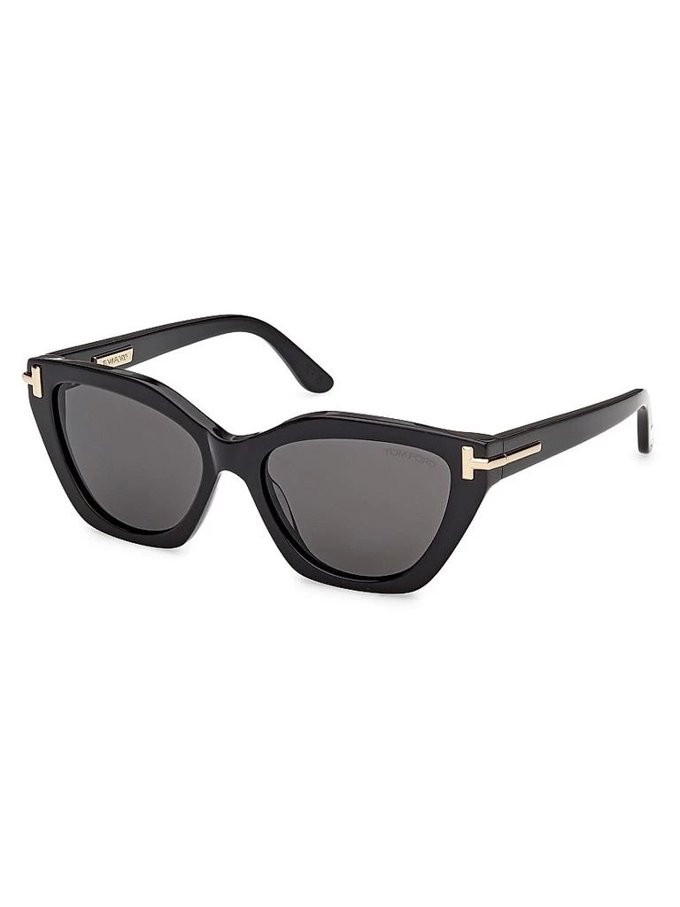 Shop Lauren Smoke Mirror Square Ladies Sunglasses FT0614 01C  display picture 2