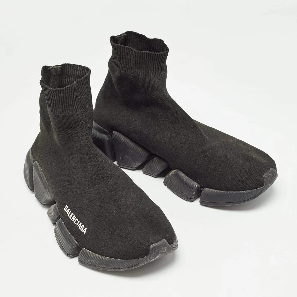 Balenciaga Balenciaga Black Knit Fabric Speed Trainer Sneakers Size 39 4