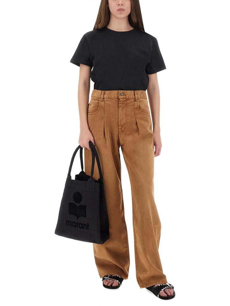 デニム・ジーパン Isabel Marant Rodayna Jeans In Denim Isabel Marant Rodayna Wide Leg Fluid Denim Pants | Neiman Marcus