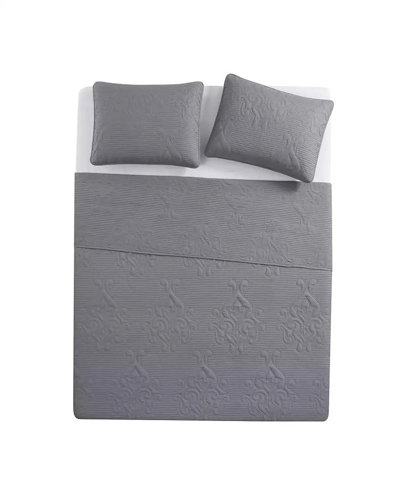 VCNY Home Solomun Pinsonic Damask 3-Pc. Quilt Set 3
