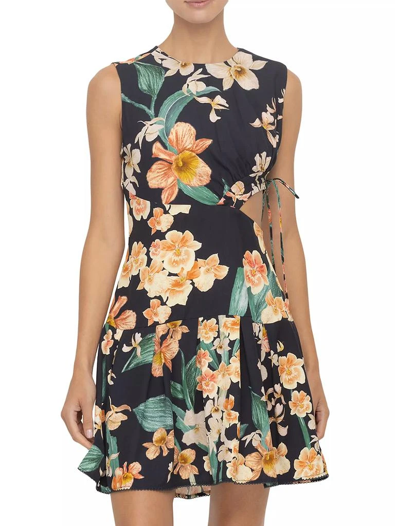Agua by Agua Bendita Veranera Otono Danza Floral Cut-Out Minidress 4