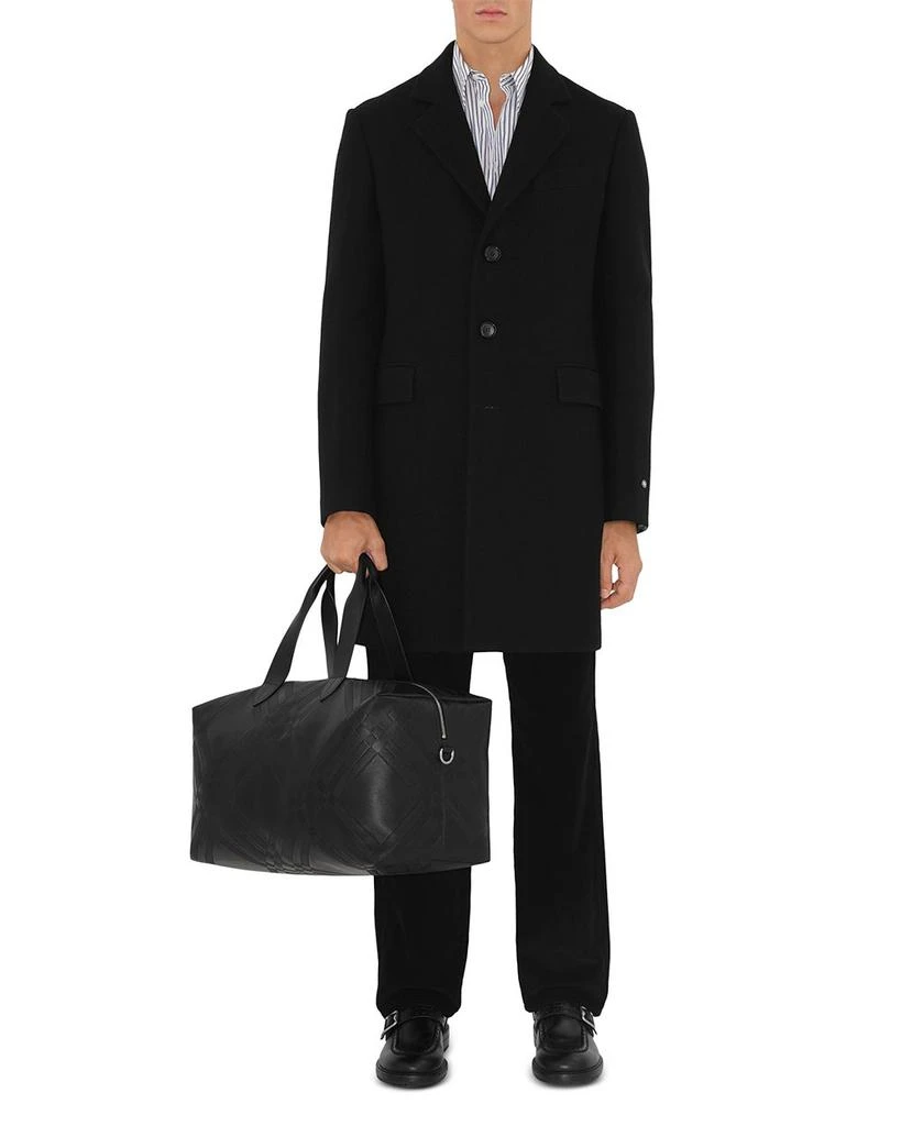 Burberry Embossed Check Leather Duffle Bag 2