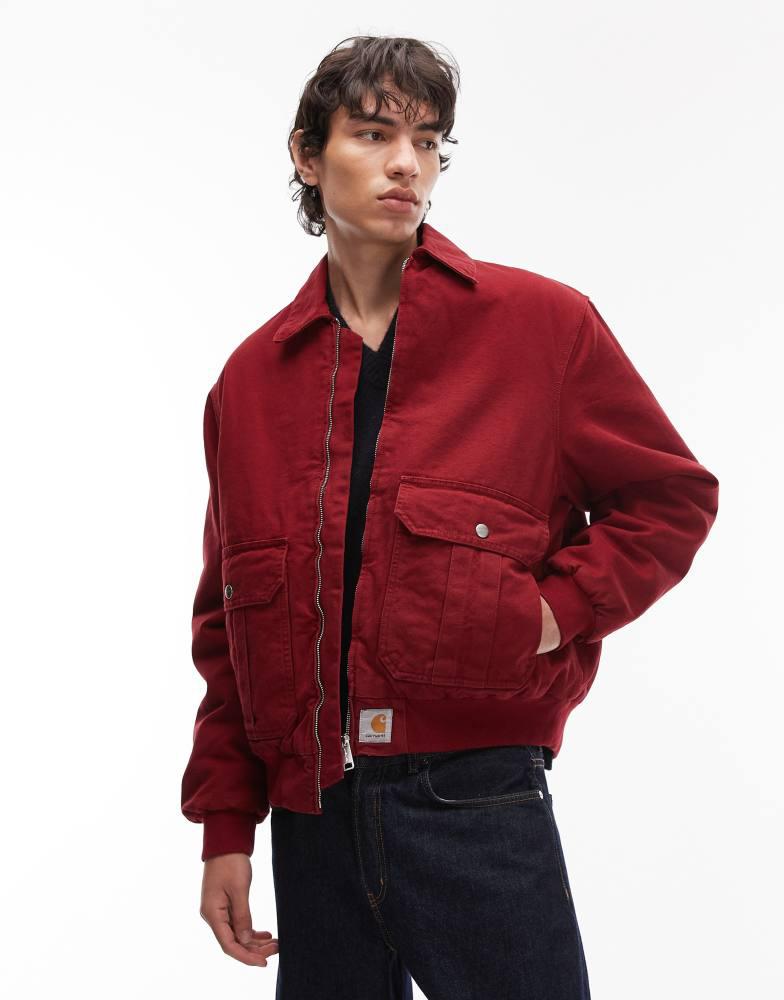 Shop Carhartt WIP stanton jacket in red on Sale at BeyondStyle