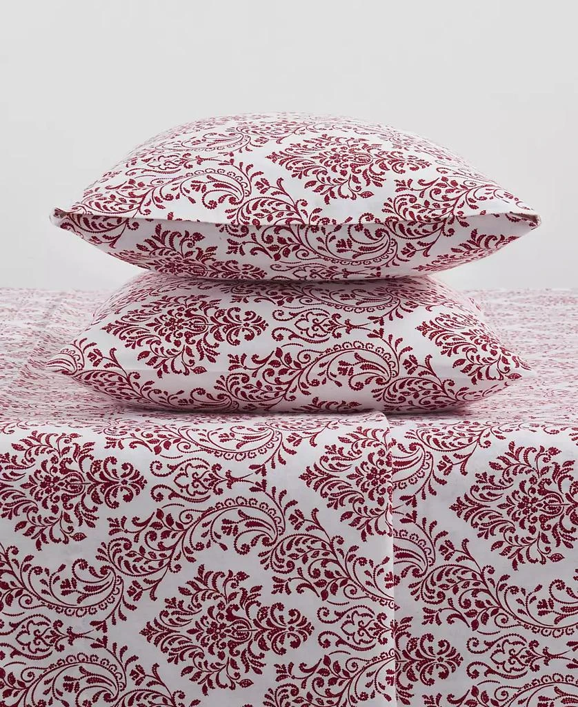 Tahari Home Damask 100% Cotton Flannel 4-Pc. Sheet Set, King 4