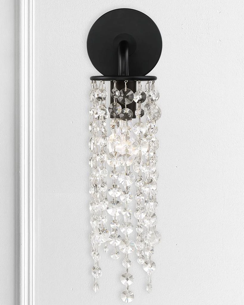 Crystorama Gabrielle 1-Light Matte Black Wall Mount 3