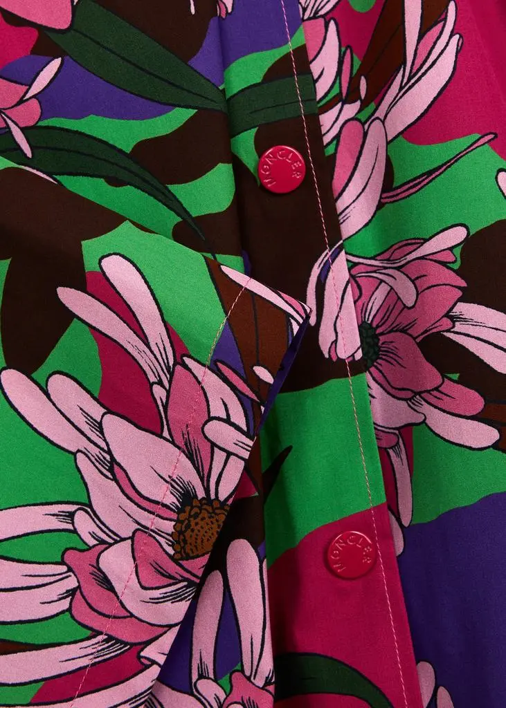 Moncler Floral-print cotton-poplin shirt  5