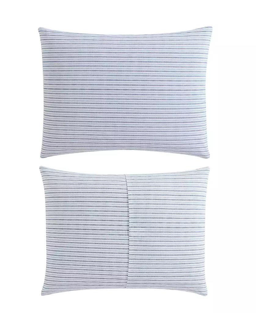Eddie Bauer Ticking Stripe Cotton Percale 3 Piece Duvet Cover Set