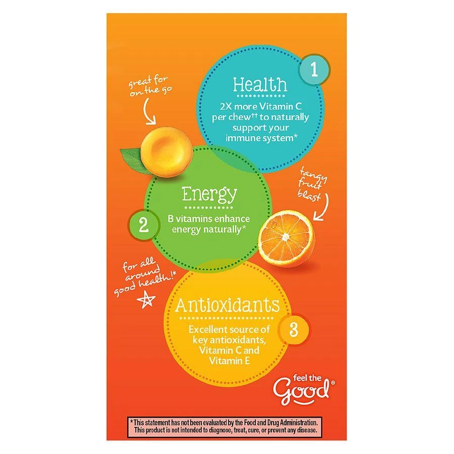 Emergen-C Immune Support Chewable Tablet with 1000 mg Vitamin C & B Vitamins Orange Blast 5