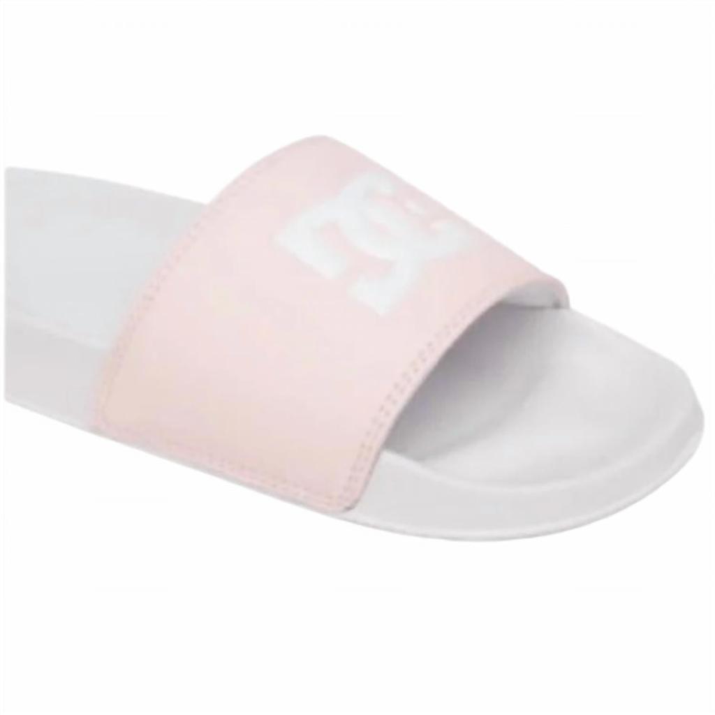 DC SHOES Women's Slide Sandal In White/pink