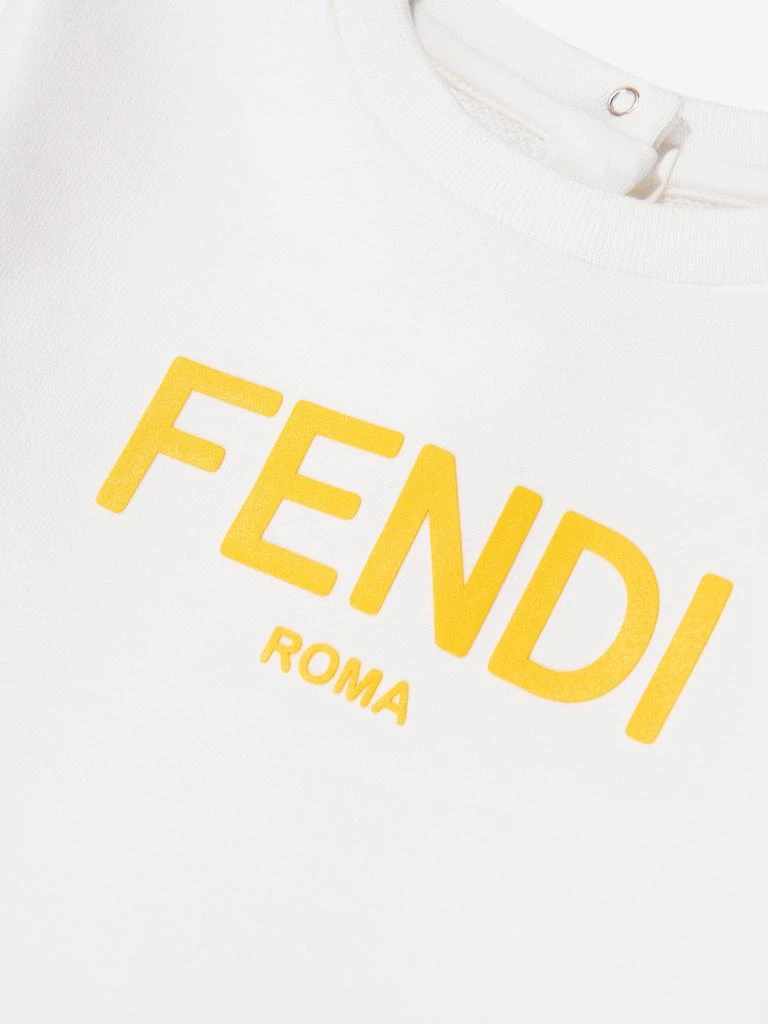 Fendi Kids Fendi Baby Logo Sweatshirt in Ivory 3