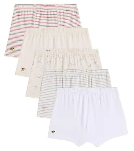 Konges Sløjd Set of 5 cotton-blend boxer briefs