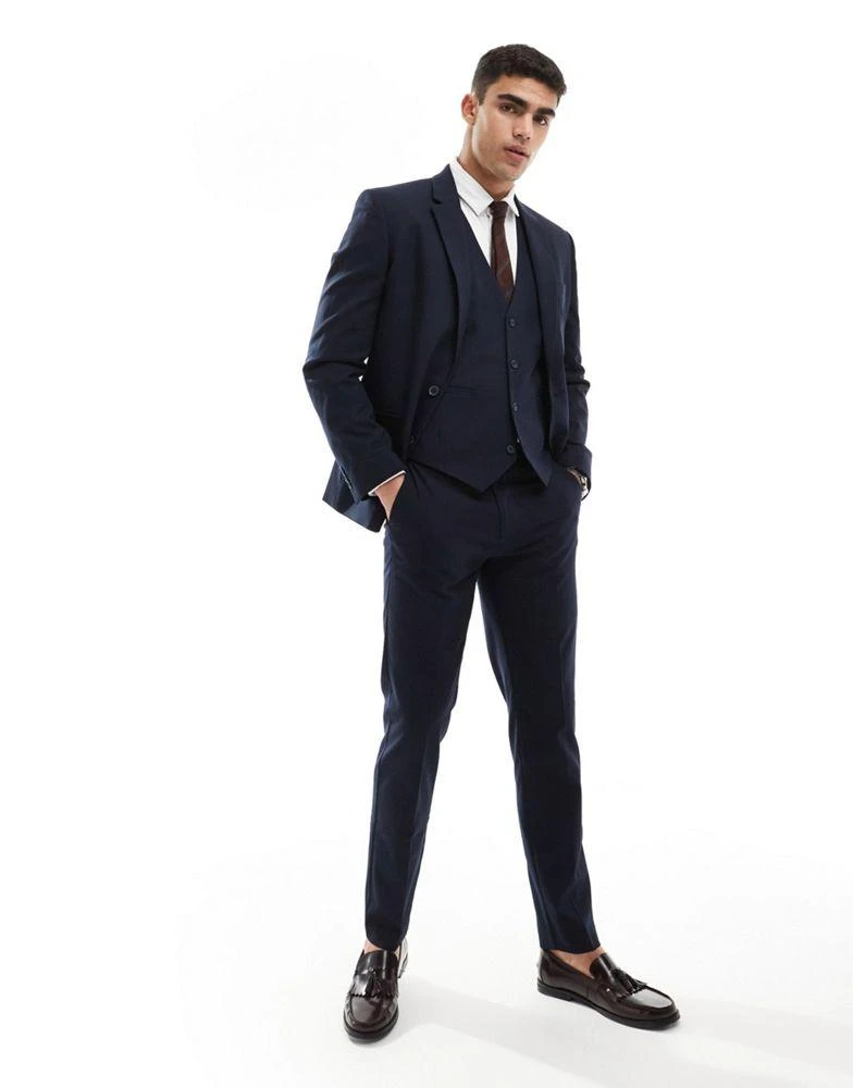 ASOS ASOS DESIGN  slim suit trousers in navy 1