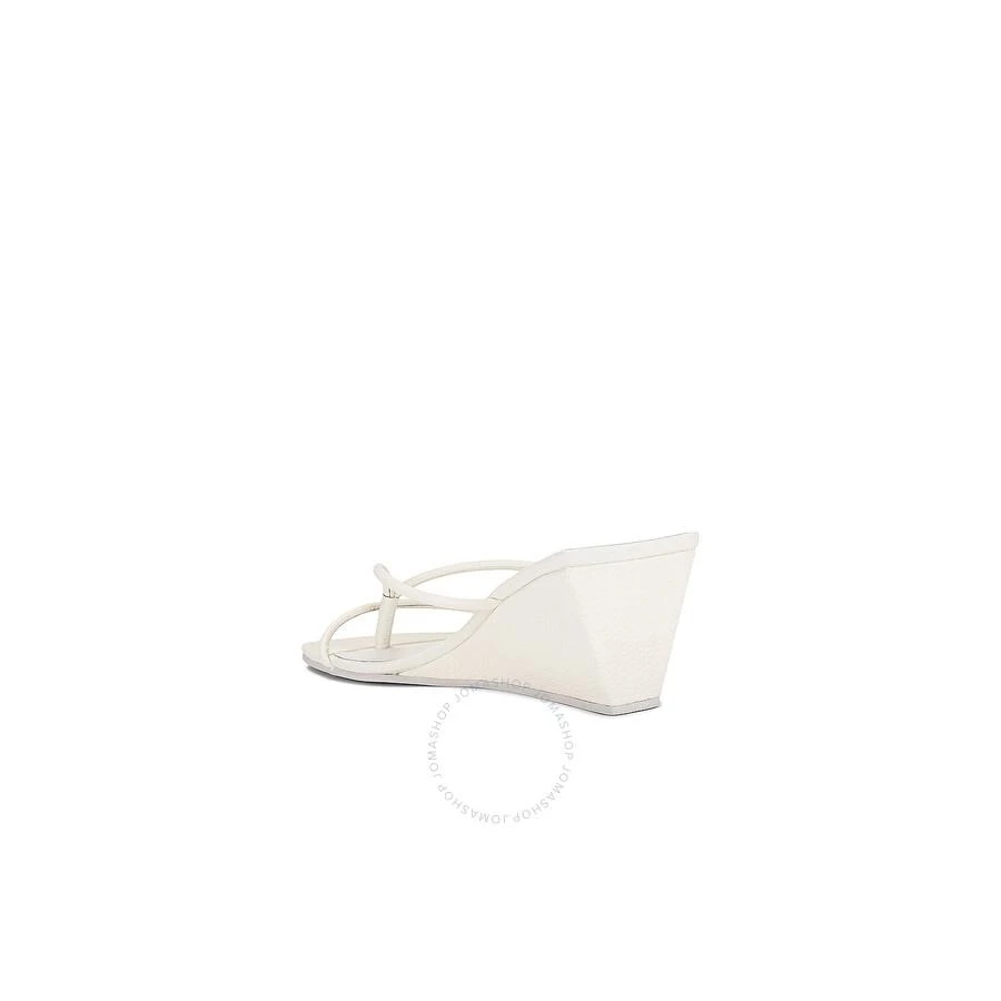 St Agni White Minimal Low Wedge Sandals 3